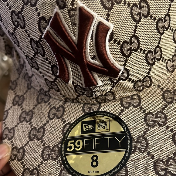 RARE NEW ERA GUCCI MONOGRAM NY YANKEES HAT CAP LIMITED EDITION SIZE - Picture 7 of 8